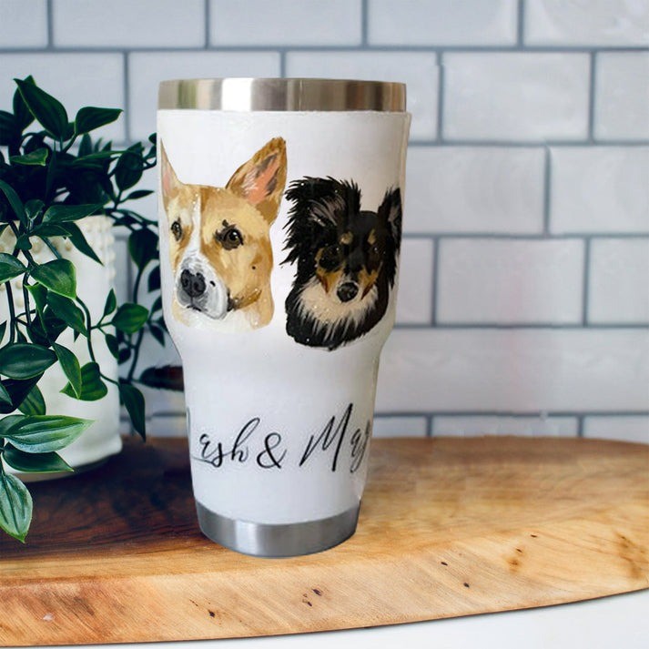 Personalized Hand-painted Pet Portrait Birthday, Christmas, Pet Lover Gift Mugs
