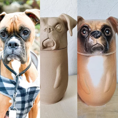 Custom Pet Portrait, Personalized Cookie Jar with Lid, Ceramic Portrait from Photo Figurine, Art Cat Sculpture, Dog Mom Lover Gift, Pet Loss Gift
