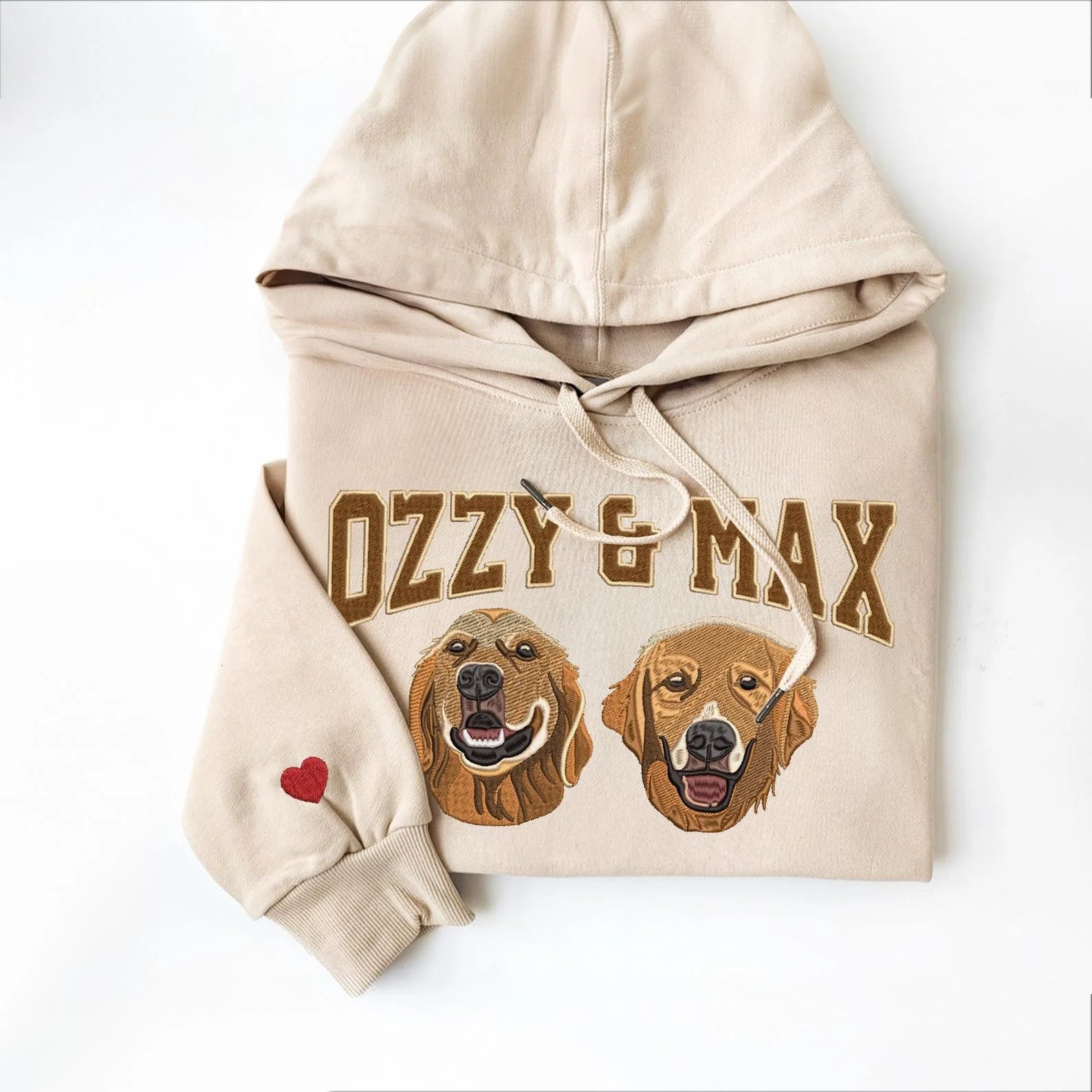 Personalized Embroidered Pet Face and Name Sweatshirt for Pet Lovers