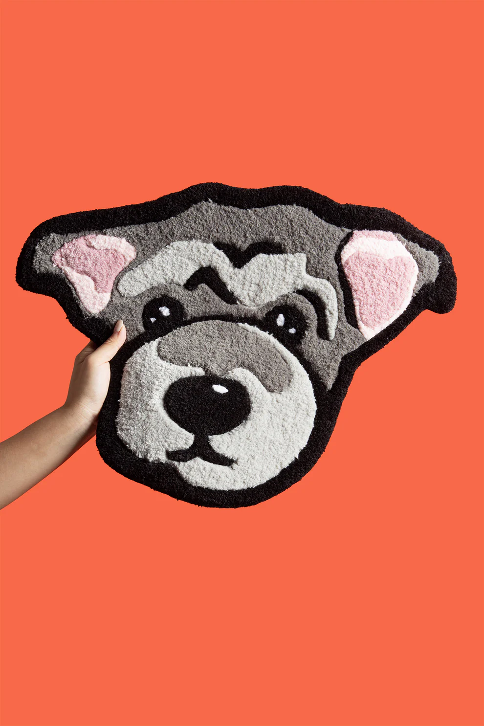 Custom Pet Tufted Rug with Name | Handcrafted Acrylic Yarn Pet Portrait Carpet | Personalized Pet Face Mat