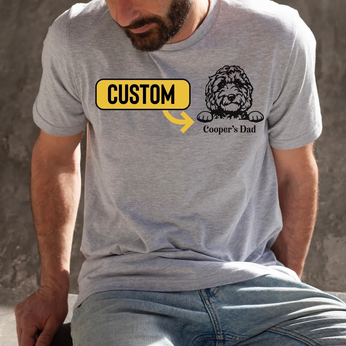 Dog Dad Gift, Dog Shirts for Men, Custom Dog shirt, Dog Dad, Gifts for Him, Dog Dad sweatshirt, For Him, Christmas Gift, Father's Day