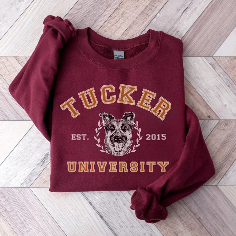 Custom Pet Face Portrait Unisex Crewneck Sweatshirt, Personalized College Varsity Sweatshirt