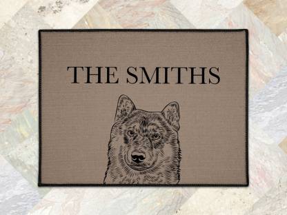 Custom Dog Portraits Doormat, Customized Pet Portrait Door Mat, Personalized Cat Portrait Welcome Mat Dog Floor Mat Rug, Pet Portrait Gift