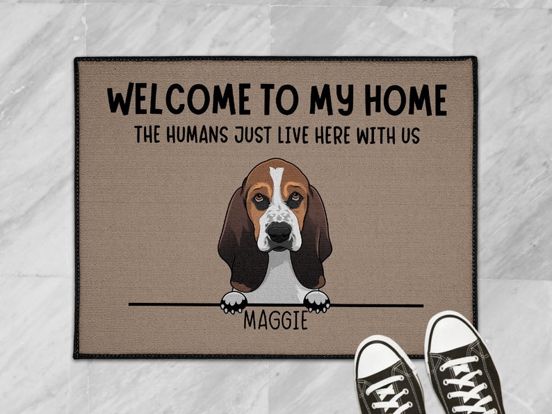 Custom Pet Portraits Doormat, Customized Dog Portrait Door Mat, Personalized Cat Portrait Welcome Mat Dog Floor Mat Rug, Pet Portrait Gift
