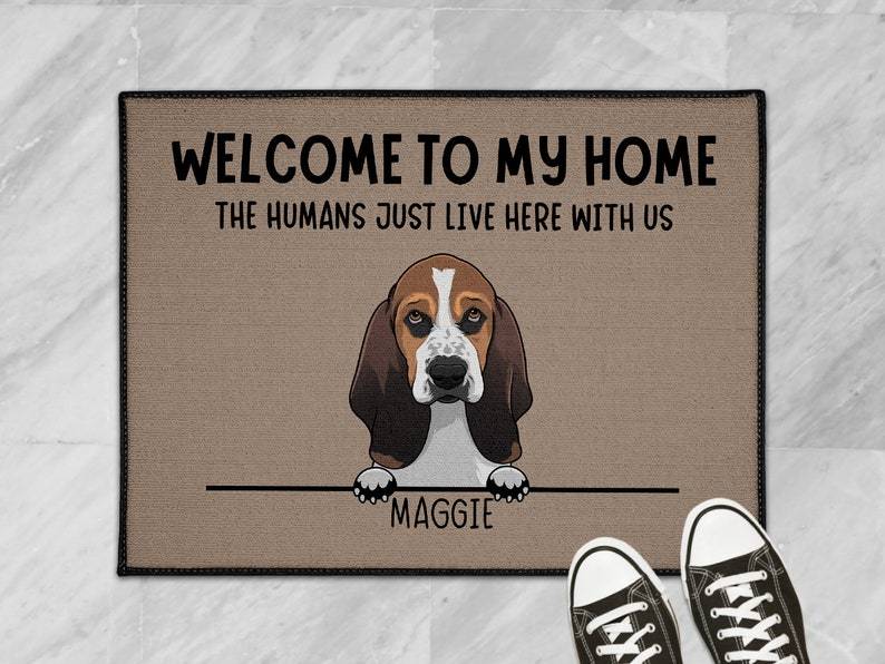 Custom Pet Portraits Doormat, Customized Dog Portrait Door Mat, Personalized Cat Portrait Welcome Mat Dog Floor Mat Rug, Pet Portrait Gift