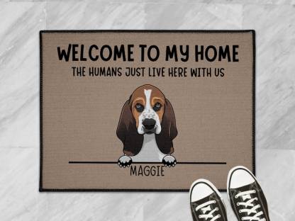 Custom Pet Portraits Doormat, Customized Dog Portrait Door Mat, Personalized Cat Portrait Welcome Mat Dog Floor Mat Rug, Pet Portrait Gift