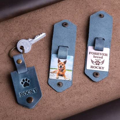 Dog loss gift, Custom dog keychain with picture, lost of dog keychain, in a memory of dog gift, remembrance keychain