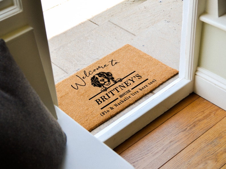 Customizable Pet Mat for Your Home - Custom Welcome Mat - Custom dog doormat - Personalized Dog Doormat - Personalize Your Entryway