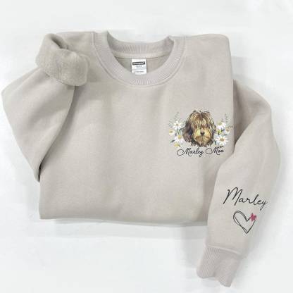 Custom Dog Portrait Sweater, Personalized Pet Face And Pet Name Sweatshirt, Custom Pet Portrait, Dog Pullover Dog Sweatshirt Dog Mom Gift