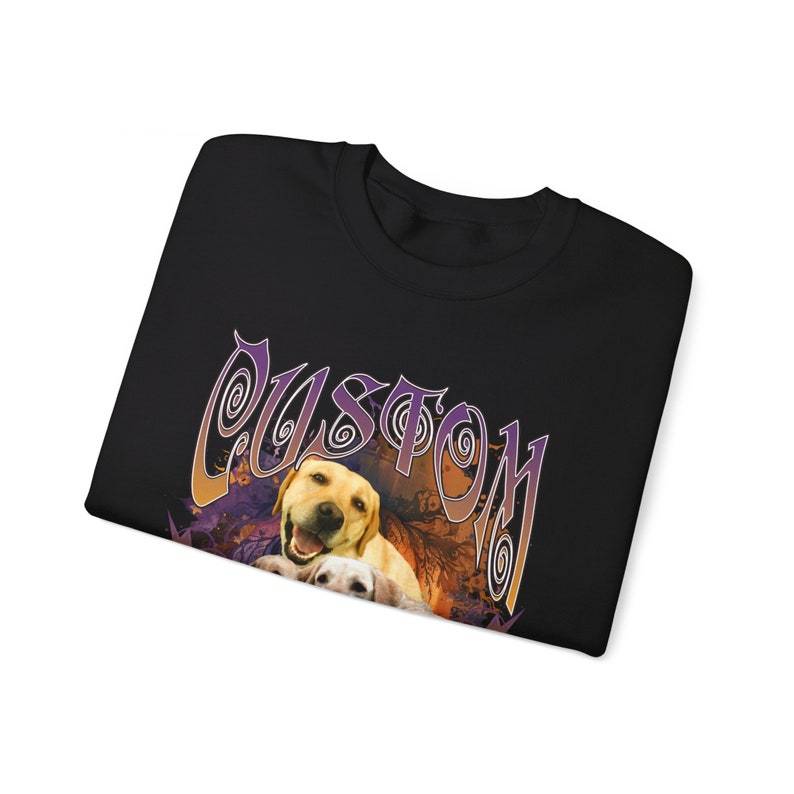 Custom Pet Halloween Sweatshirt Photo + Name, Halloween Sweatshirt, Cat, Dog Sweatshirt gift, Spooky season,Personalized gift for pet lovers