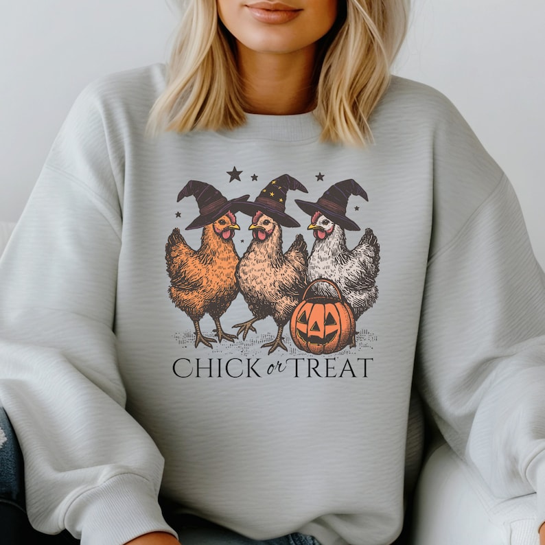 Halloween Chick Sweatshirt, Funny Halloween Shirt, Vintage Chick Shirt
