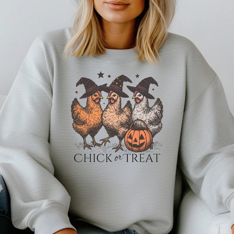 Halloween Chick Sweatshirt, Funny Halloween Shirt, Vintage Chick Shirt