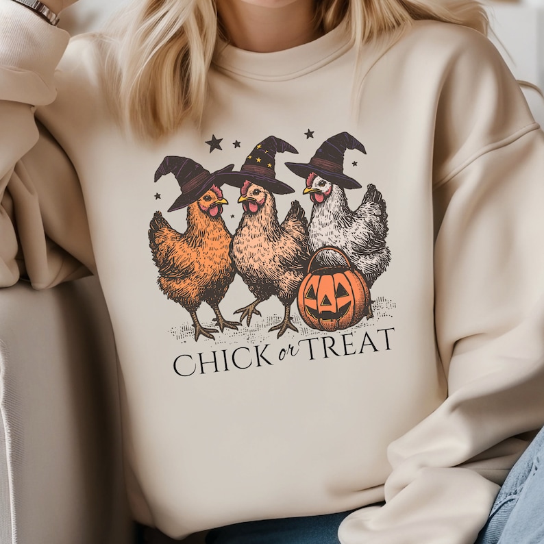 Halloween Chick Sweatshirt, Funny Halloween Shirt, Vintage Chick Shirt