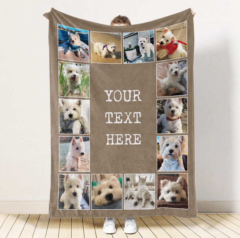 Custom Dog Photo Blanket, Dog Memorial Gift, Pet Sympathy Gift, Dog Loss Gift, Pet Loss Blanket, Pet Loss Memorial Gift, Christmas Keepsake