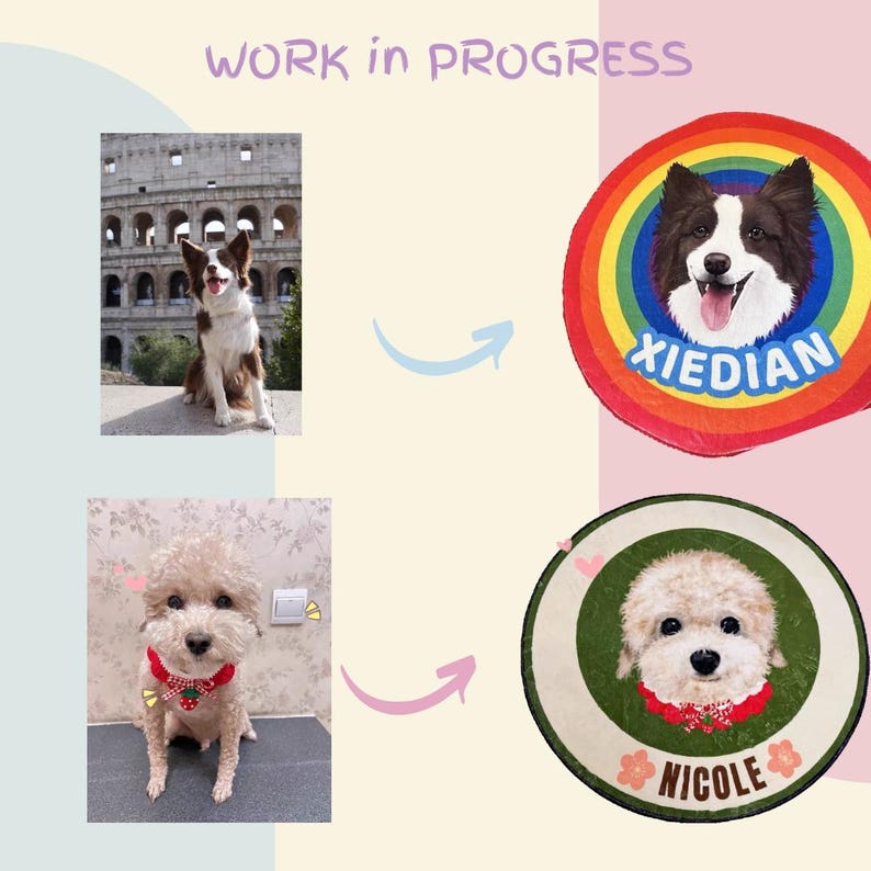 Custom Pet Portrait carpet , Personalized Photo Pet Mat, Custom Pet Rug for Cats & Dogs, Custom Rug, Pet Gift, Pet Rug, Cat Rug, Dog Rug