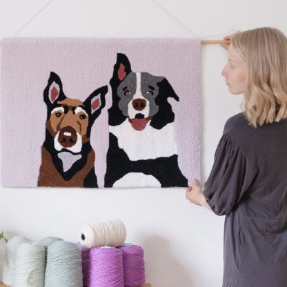 Custom Hand-Painted Style Pet Rug