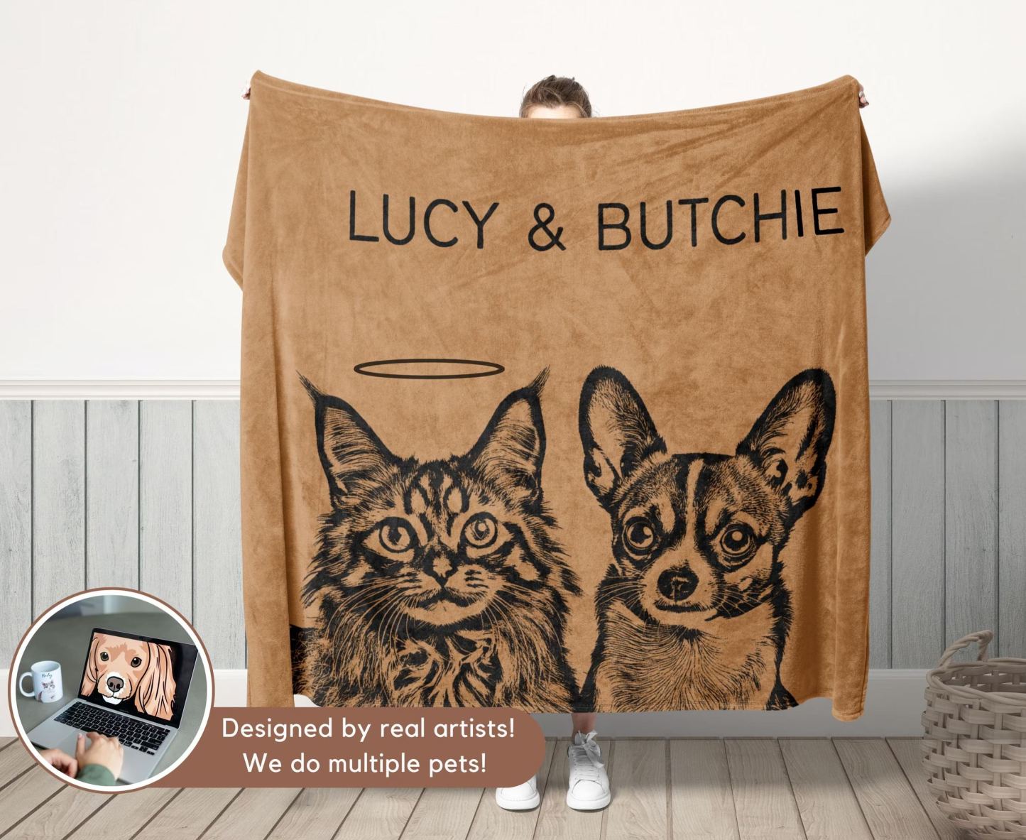 Custom Pet Blanket Using Pet Photo + Name Custom Dog Blanket Personalized Dog Blankets Cat Picture Blanket Pet Photo Blanket Dog Dad Gift