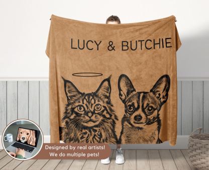 Custom Pet Blanket Using Pet Photo + Name Custom Dog Blanket Personalized Dog Blankets Cat Picture Blanket Pet Photo Blanket Dog Dad Gift