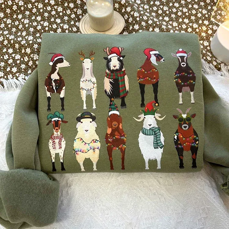 Custom Farm Animal Christmas Sweatshirt – Perfect Holiday Gift for Farm Animal Lovers