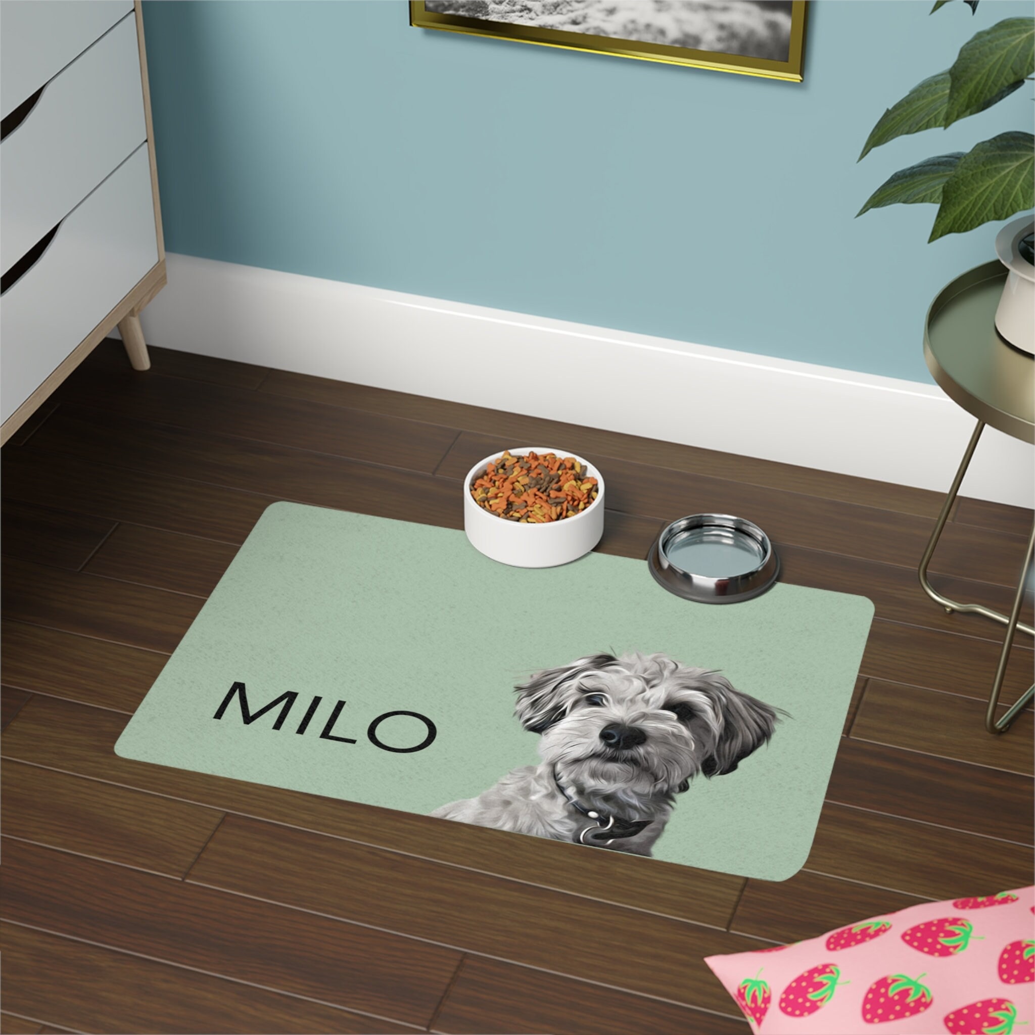 Custom Pet Food Mat Custom Dog Placemat Custom Cat Placemats Personalized Pet Placemat Pet Feeding Mats Nonslip Dog Food Mat Dog Feeding