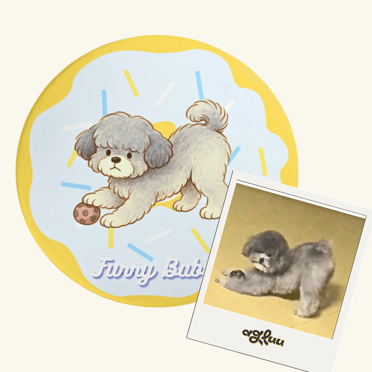 Custom Pet Rug -Doughnut Style