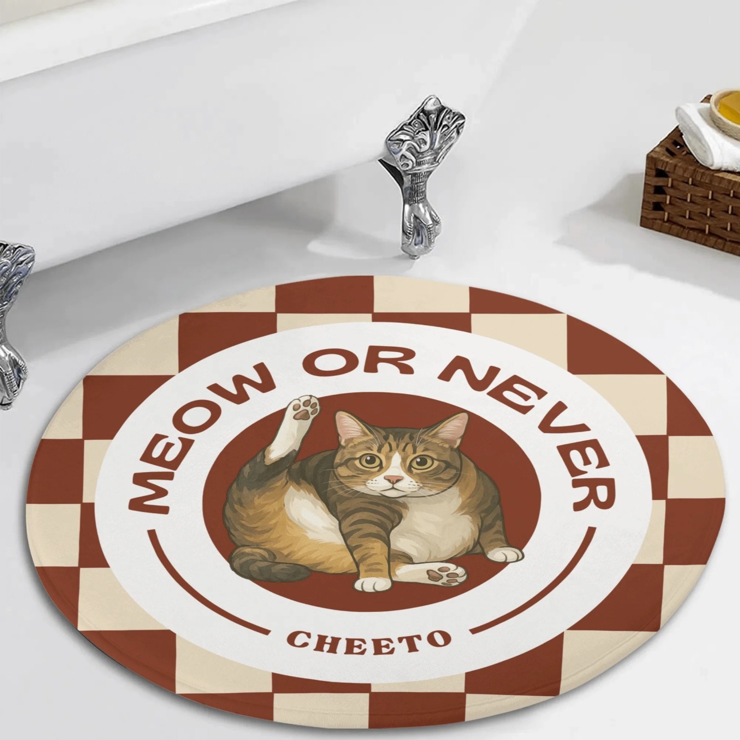 Custom Pet Rug - Meow or Never