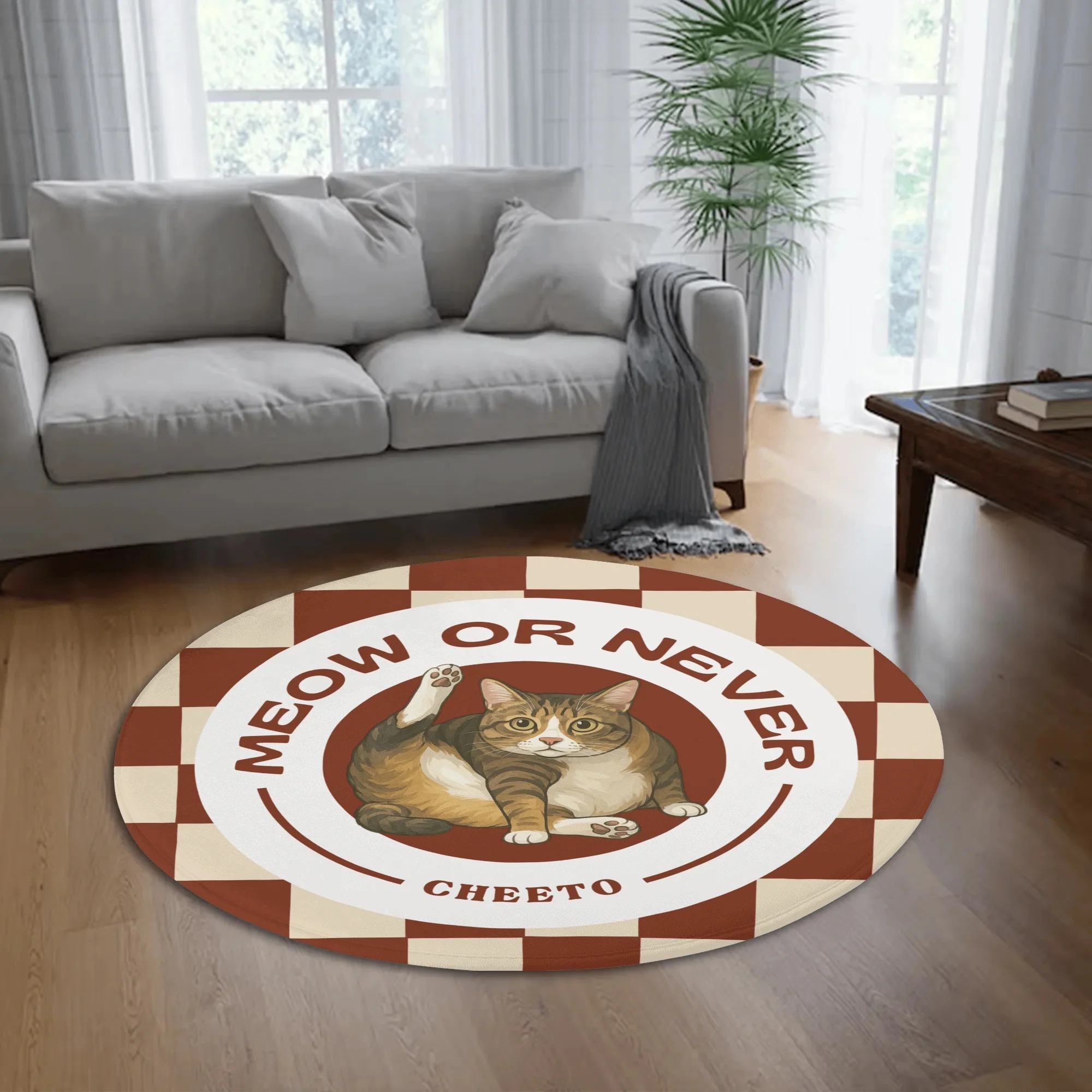 Custom Pet Rug - Meow or Never
