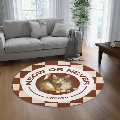 Custom Pet Rug - Meow or Never