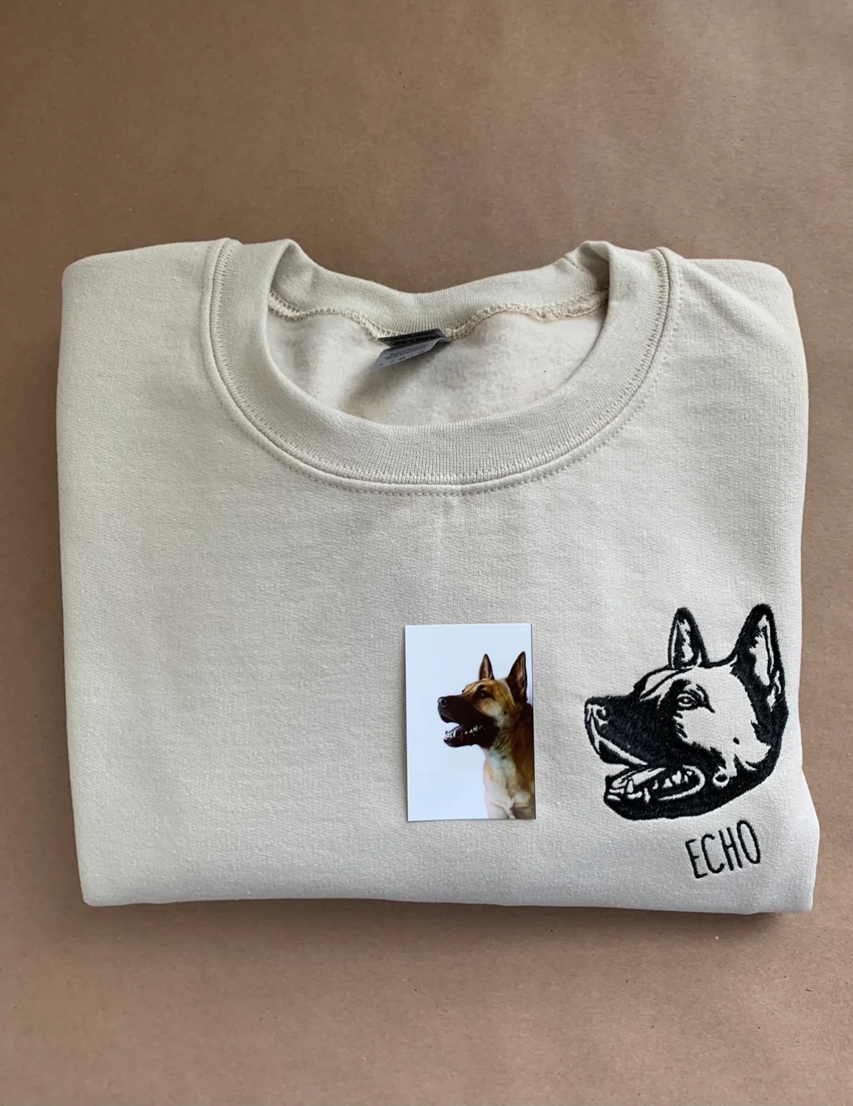 Custom Pet Portrait Embroidered T-Shirts, Sweatshirts and Hoodies