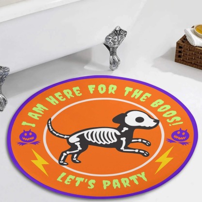 Custom Pet Rug - Skeleton Cat & Dog