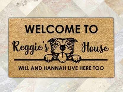Personalized Custom Dog Breed Doormat - Custom Dog Portrait for Dog Lovers - Unique Home Decor Gift for Dog Owners