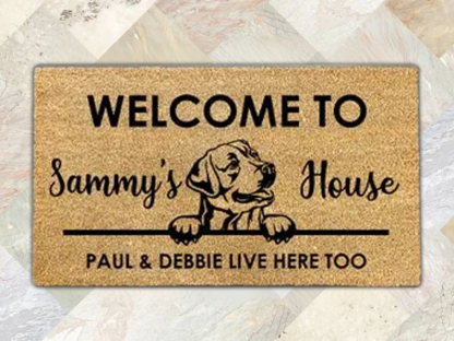 Personalized Custom Dog Breed Doormat - Custom Dog Portrait for Dog Lovers - Unique Home Decor Gift for Dog Owners