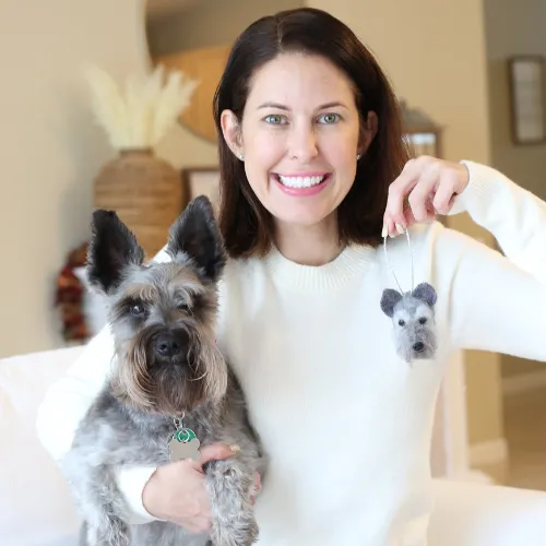 Custom felt pet ornament - A unique, handmade gift for the holidays!