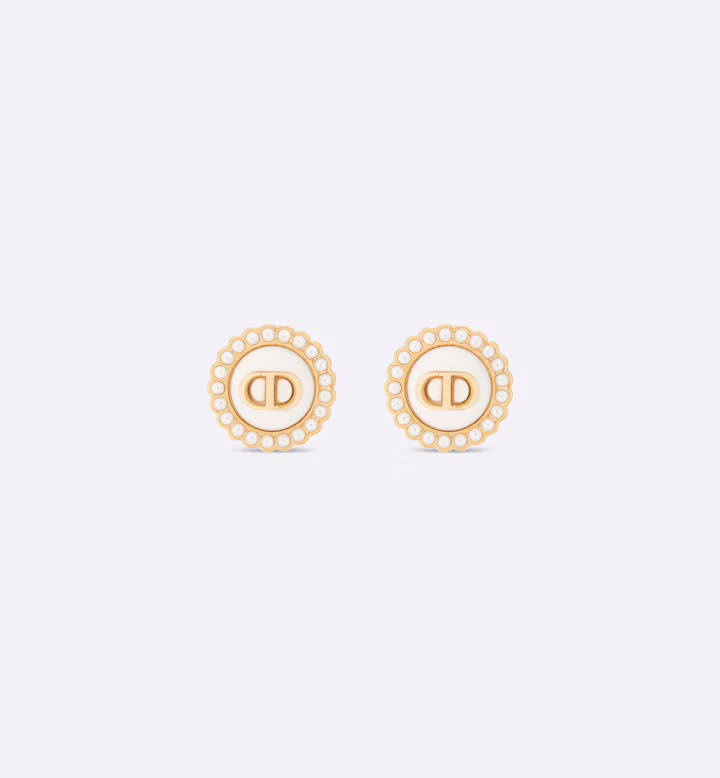 Petit CD Baroque Stud Earrings
