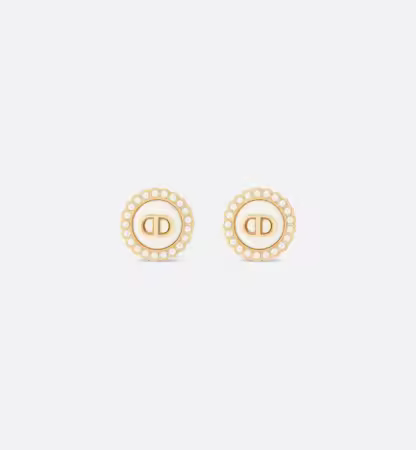 Petit CD Baroque Stud Earrings