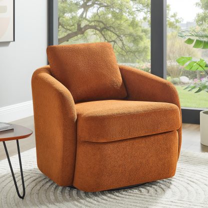 360° Swivel Accent Chair with Removable Pillow for Bedroom