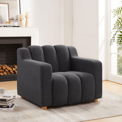 Oversized Comfortable Accent Chair with Arms and High Back, for Living Room, Bedroom, Reading