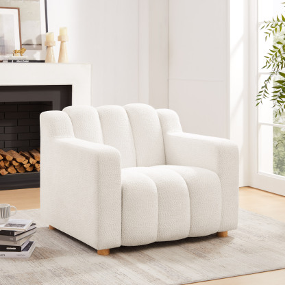 Oversized Comfortable Accent Chair with Arms and High Back, for Living Room, Bedroom, Reading