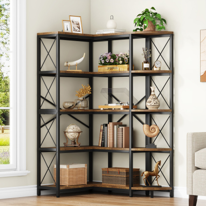 5-Tier Reversible L-Shaped Corner Shelf