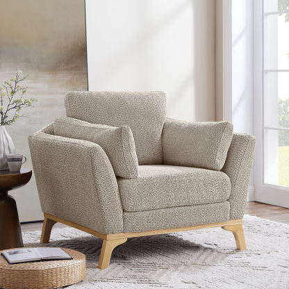 41'' W Large Accent Chair with Thick Cushion for Cozy Home & Office Camel