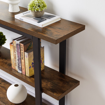  70.9 Inch 3-Tier Console Table with Storage
