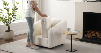 36'' Modern Oversized Upholstered Accent Armchair with Reversible Cushion