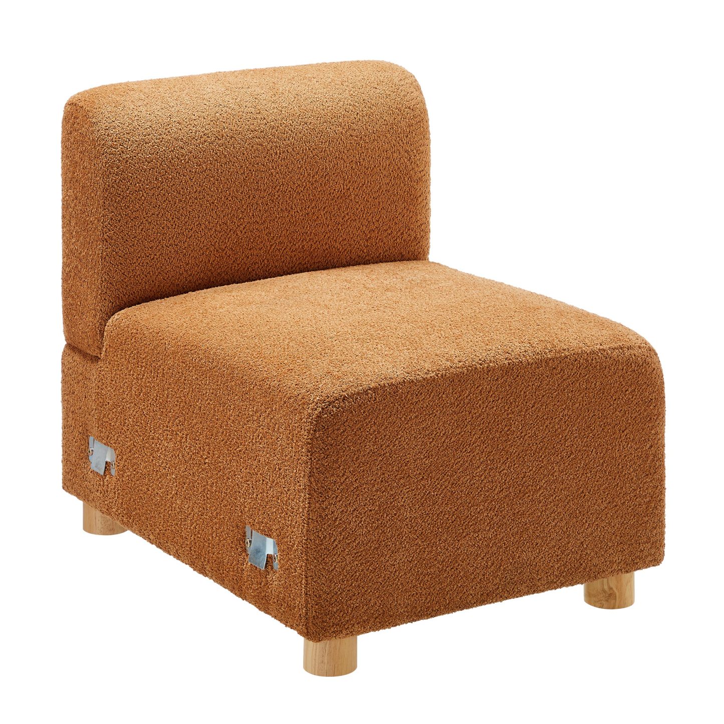 26''W Middle Module Seat for L/U/V Shaped Boucle Modular Sofa Curry