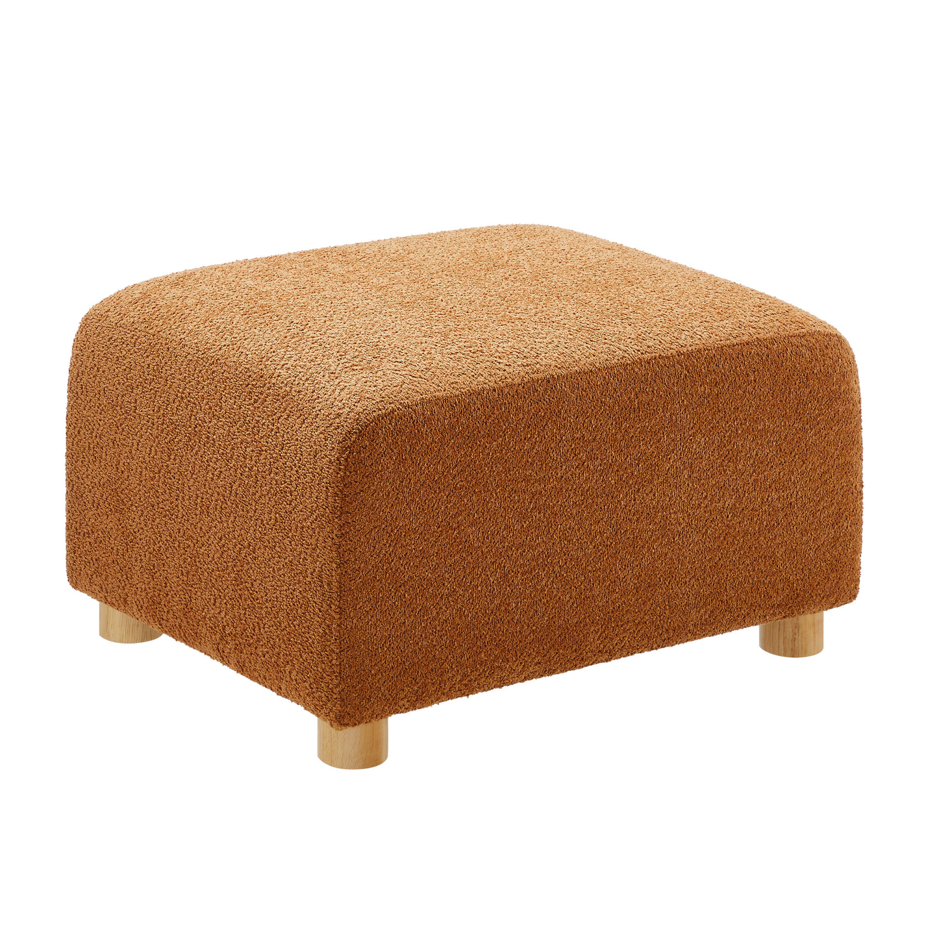 32''W Upholstered Ottoman for L/U/V Shaped Boucle Modular Sofa Curry