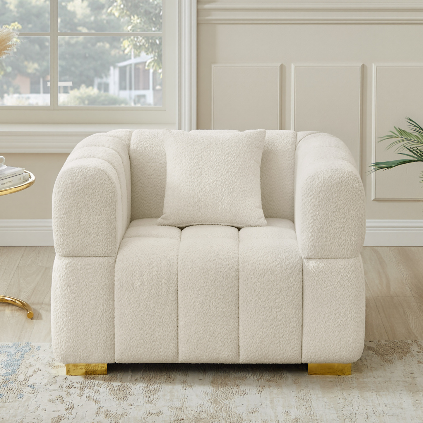 48'' W Oversized Waffle Accent Sofa Chair for Corner & Apartment