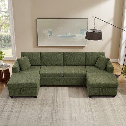 Oversized Pull-Out Sofa Bed – Sectional Sleeper Couch for Living Room