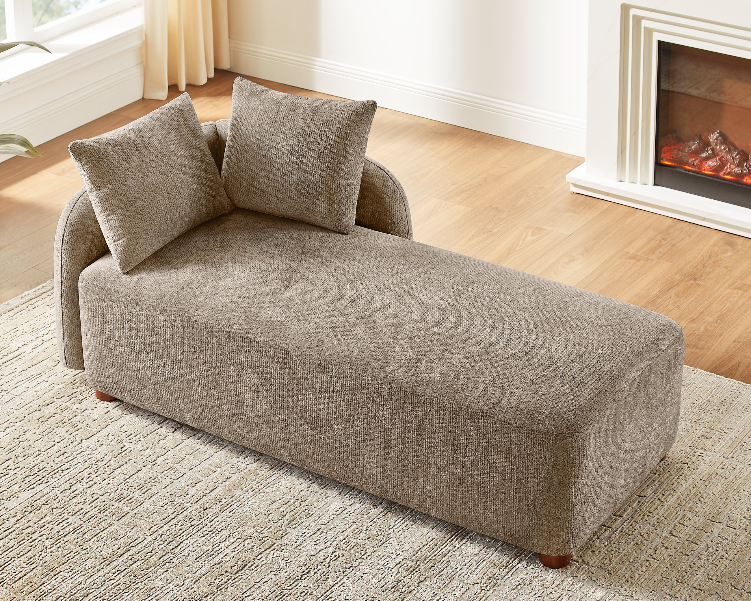 Oversized Chaise Lounge Chair with Pillow for Living Room