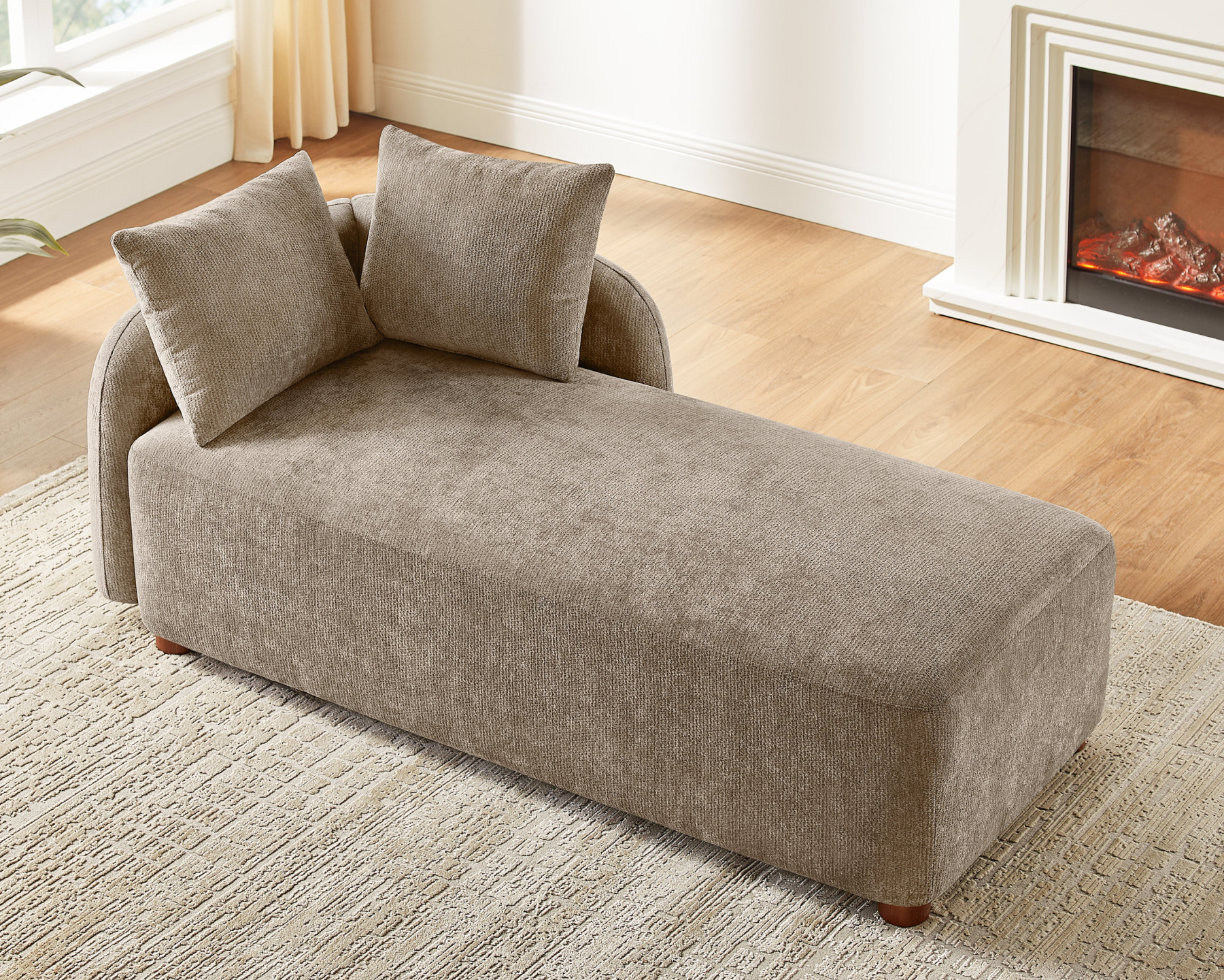 Oversized Chaise Lounge Chair with Pillow for Living Room