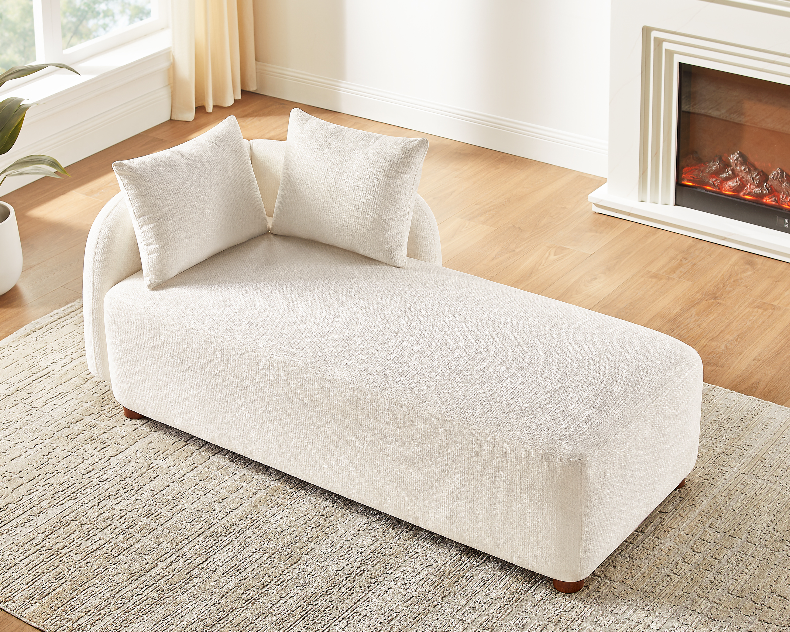 Oversized Chaise Lounge Chair with Pillow for Living Room