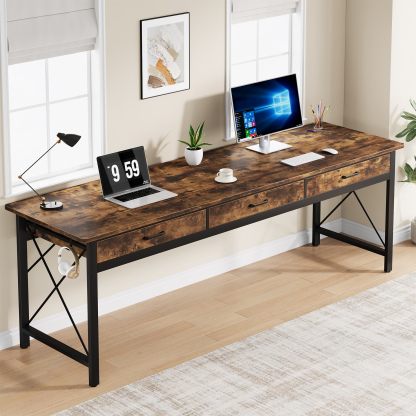 78.74'' Extra Long Computer Desk with 3 Drawers for Home & Office